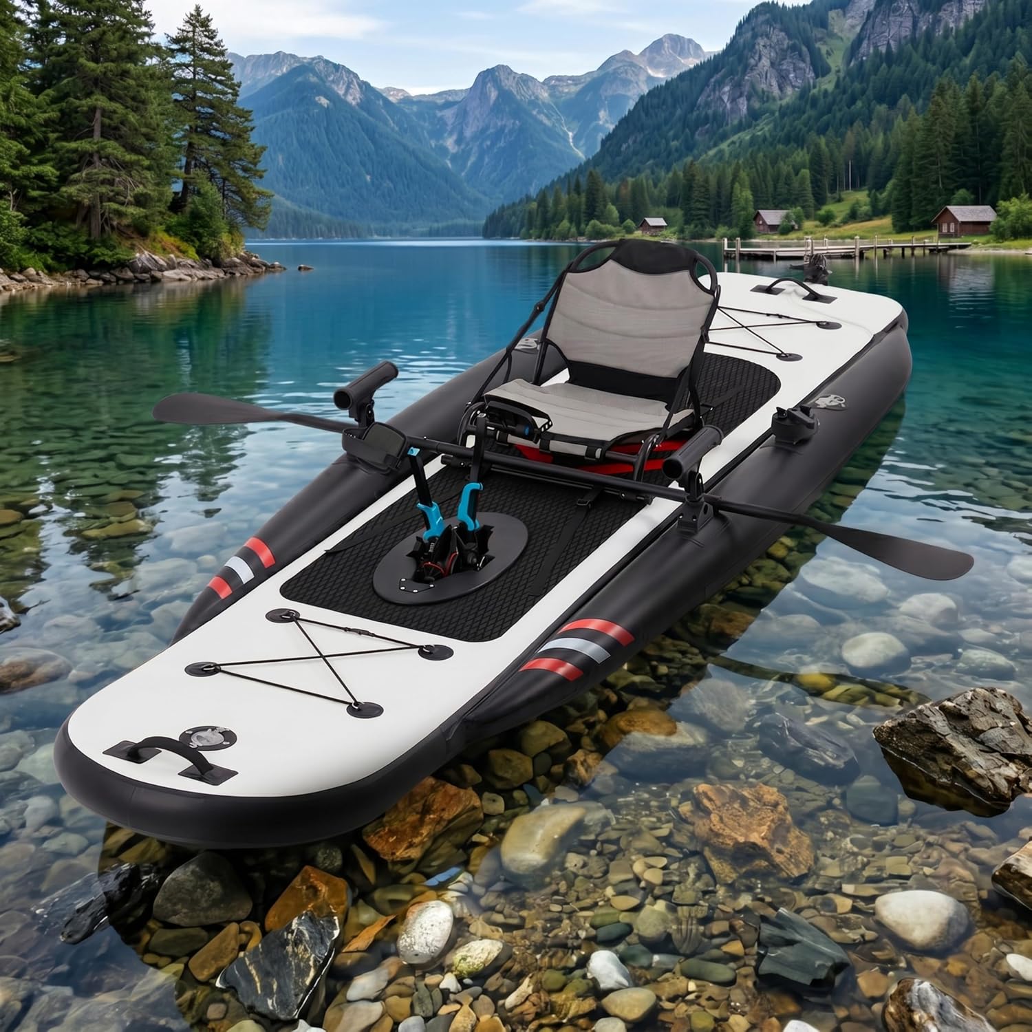 12ft Premium PVC Inflatable Fi - Fishing Kayak Inflatable ulasan dan harga
