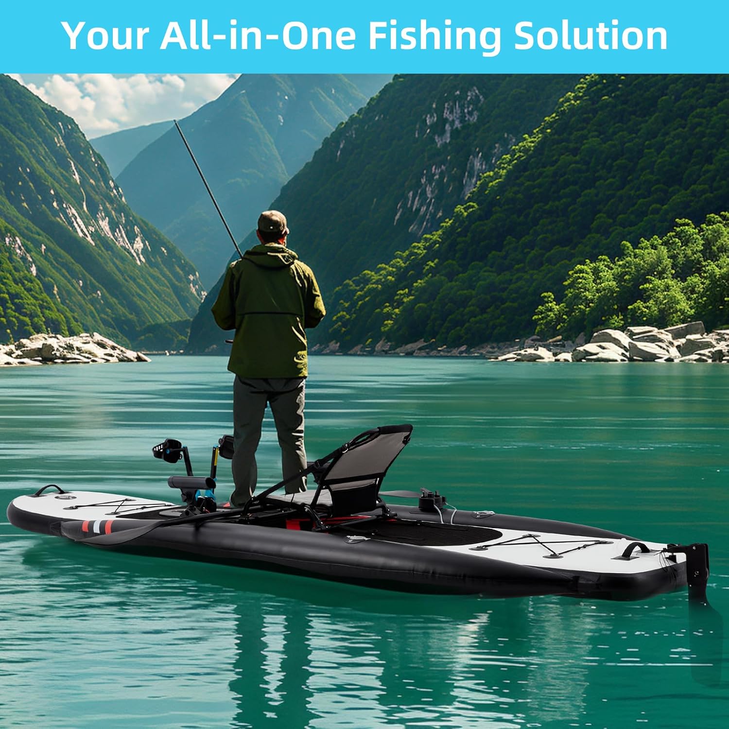 12ft Premium PVC Inflatable Fi - Fishing Kayak Inflatable ulasan dan harga