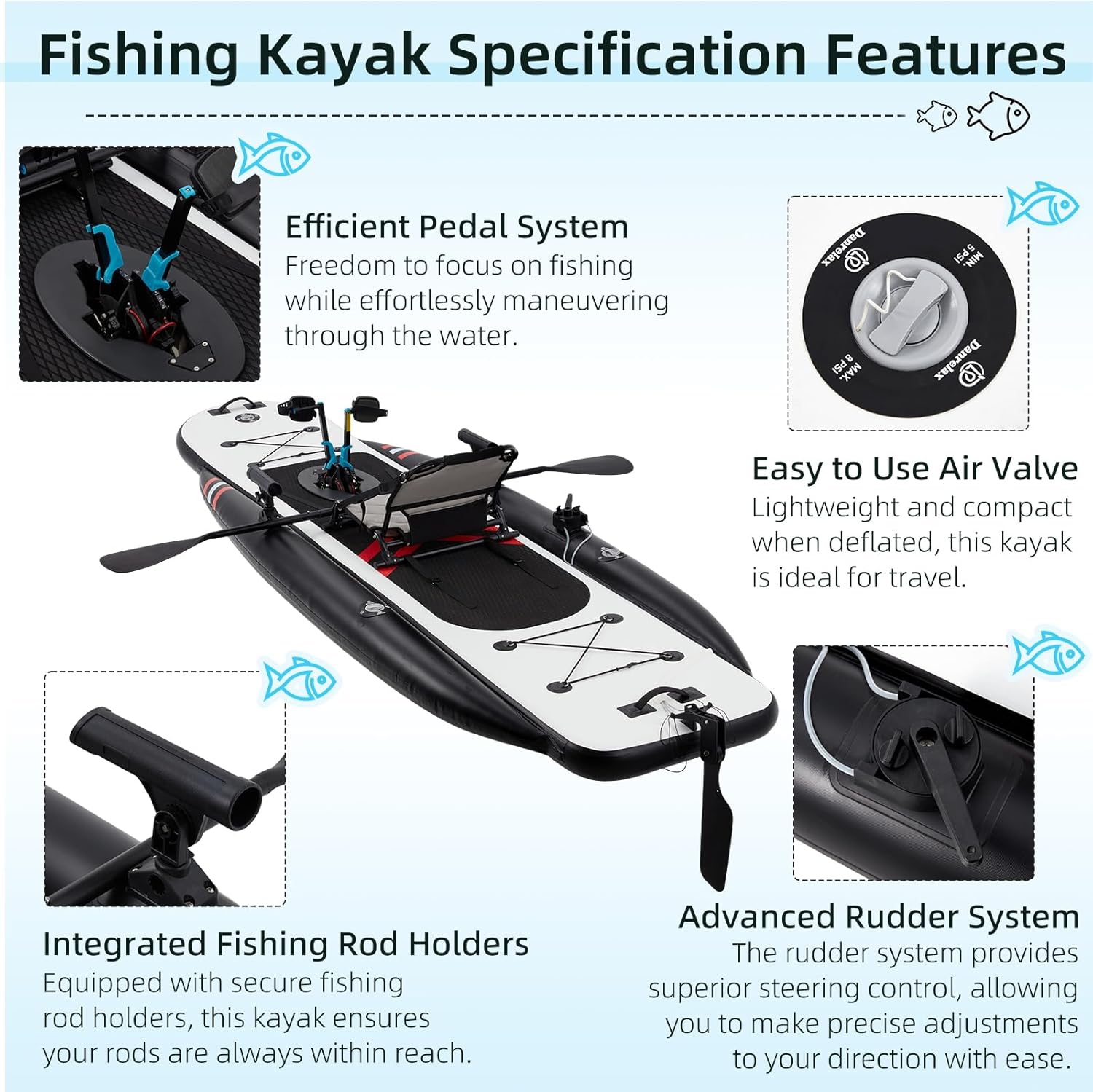 12ft Premium PVC Inflatable Fi - Fishing Kayak Inflatable ulasan dan harga